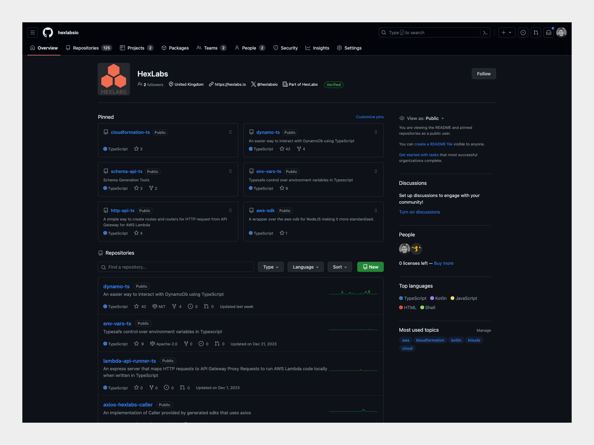 Open source repository preview